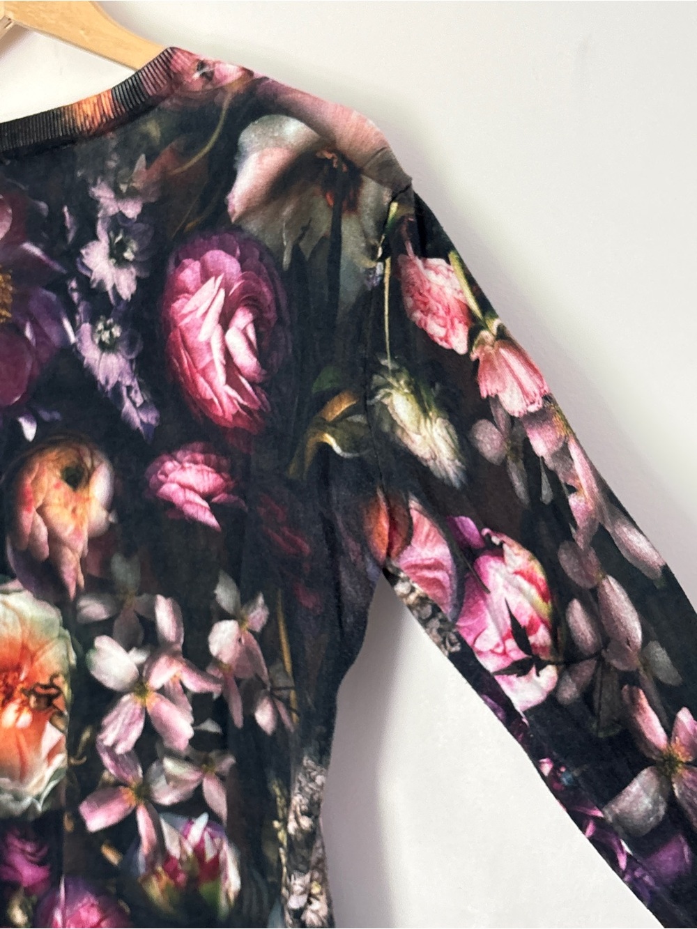TED BAKER London Women Noline Shadow Floral Print Sweater Eu3 Fits Small/Medium - Picture 15 of 16